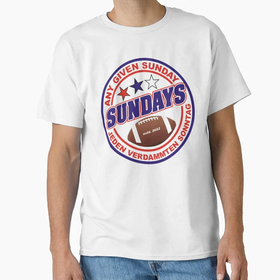 Sundays Any Given Sunday T-Shirt - Aesthetic Graphic for Adults