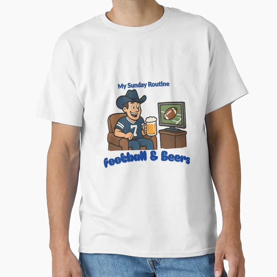 Dallas Cowboys Sunday Routine T-Shirt - Minimalist Print Men Women
