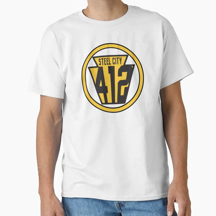Pittsburgh 412 Proud T-Shirt - Novelty Apparel for Adults