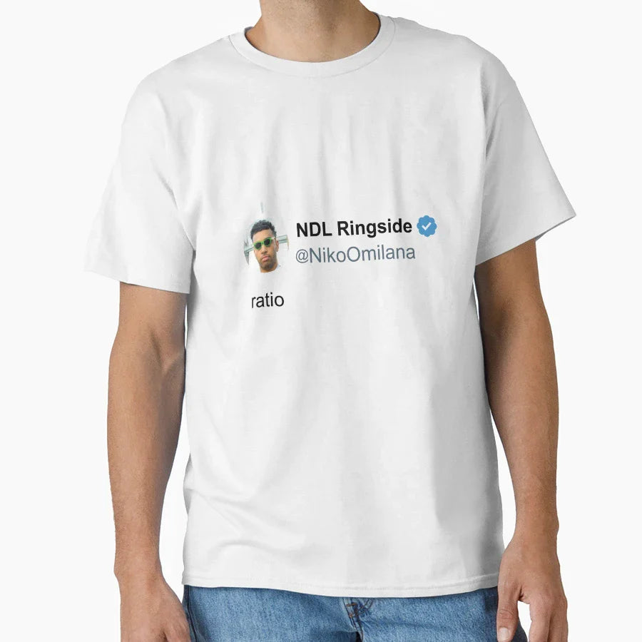 Niko Ratio Tweet T-Shirt - Unique Graphic for Adults