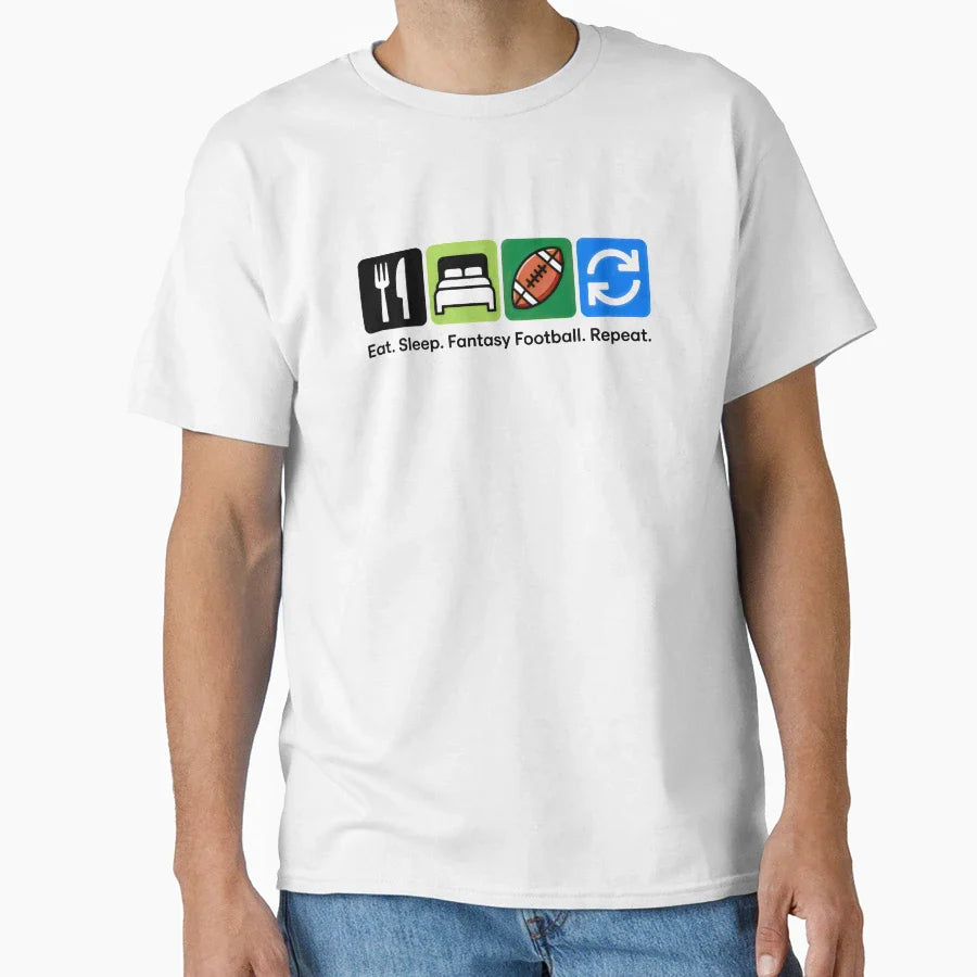Minimalist Fantasy Football Routine T-Shirt - Minimalist Print Men Women