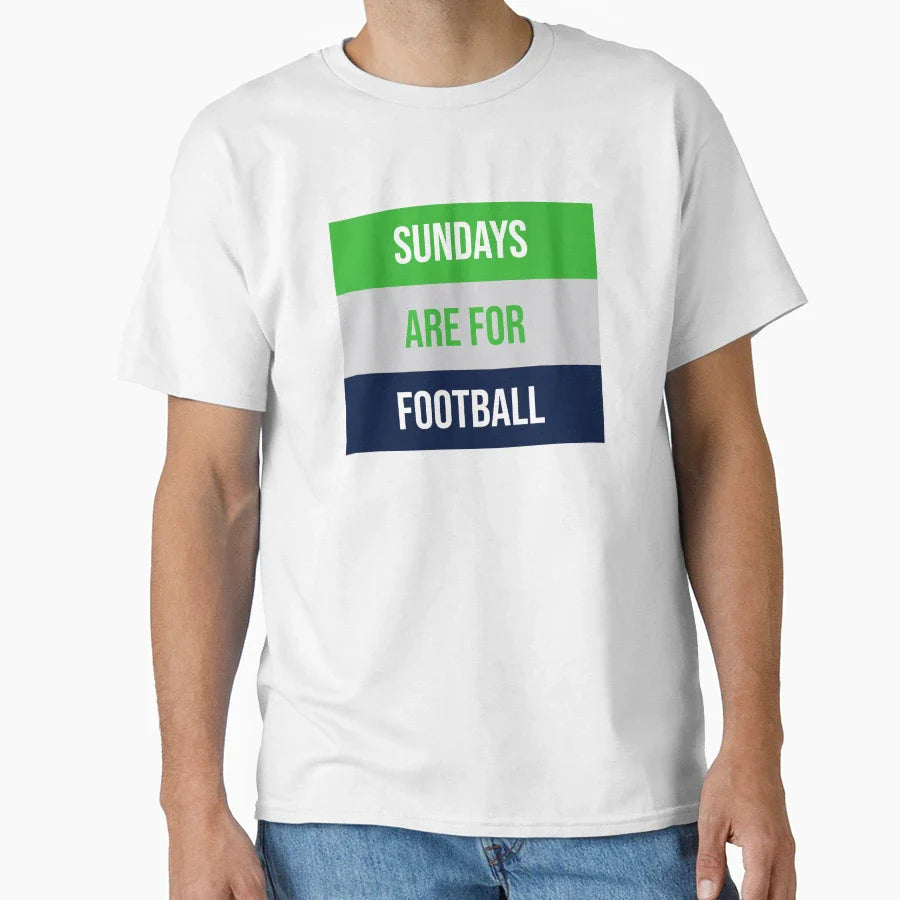 Sundays Are Football T-Shirt - Custom Art Print for Adults
