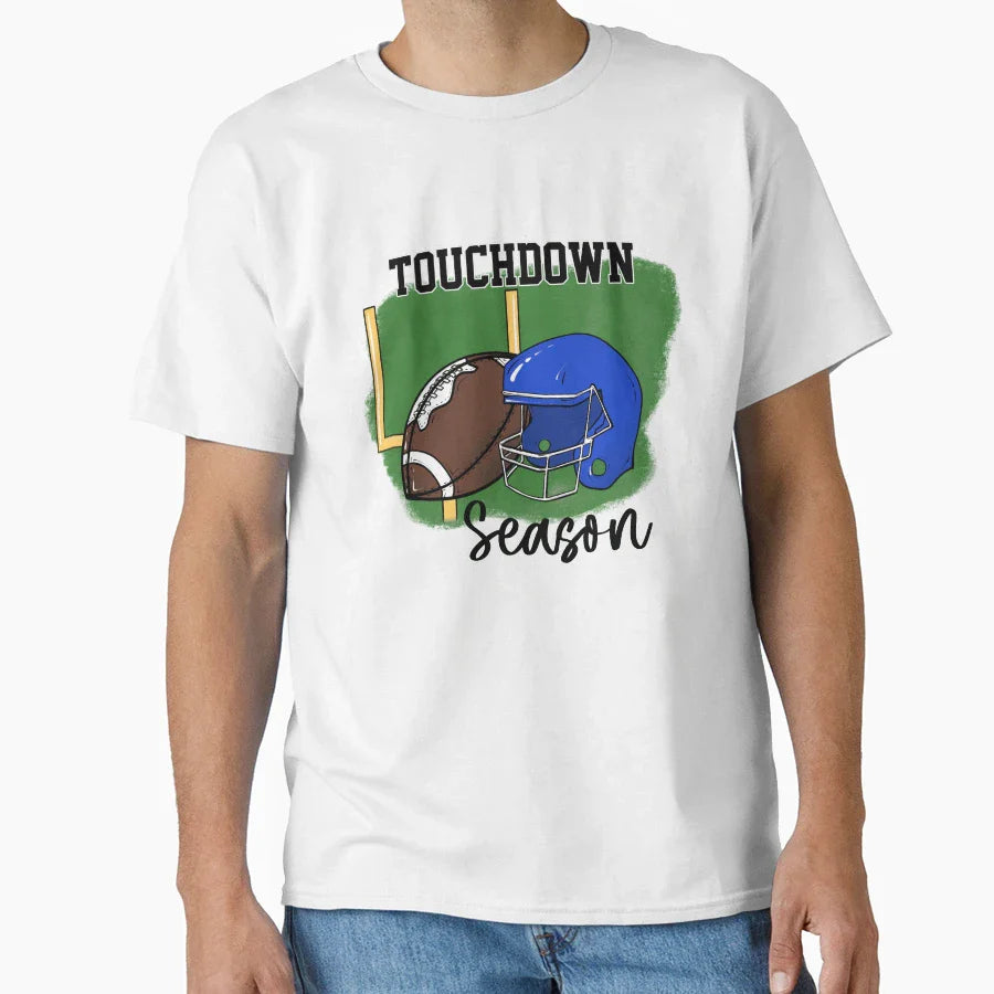 Football Touchdown Season Gift T-Shirt - Minimalist Print for Adults