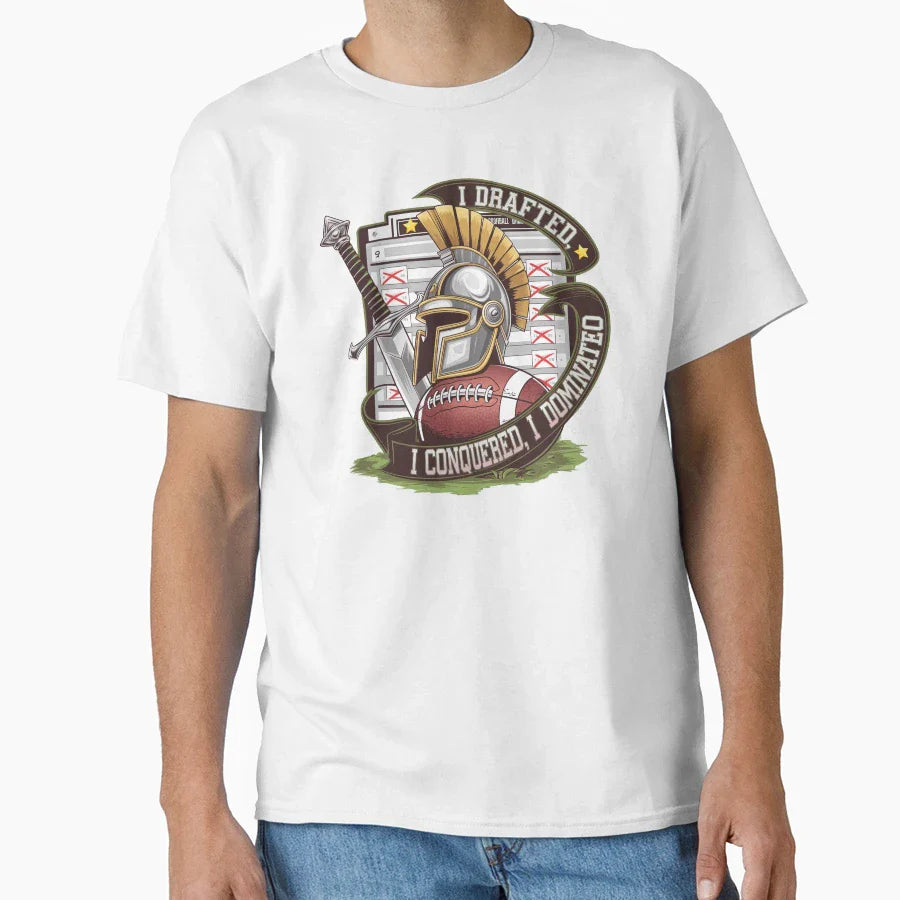 Fantasy Football Champion Dominated T-Shirt - Minimalist Print Men Women