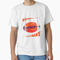 Sunday Funday Football Sport Football T-Shirt - Minimalist Print for Adults