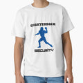 Quarterback Security Blue T-Shirt - Trendy Graphic for Adults