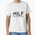 Milf I Love Football T-Shirt - Graphic Print for Adults