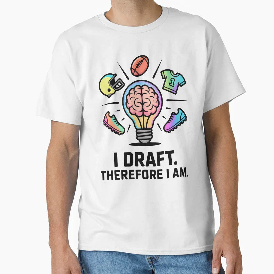 Vibrant Neon Brain Lightbulb Surrounded T-Shirt - Minimalist Print Unisex