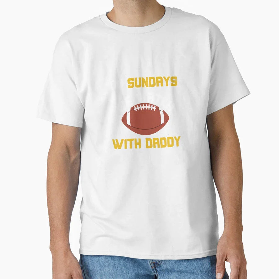 Sundays We Watch Football Daddy T-Shirt - Aesthetic Graphic Men Women
