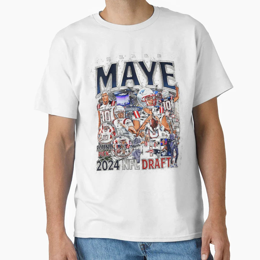 Drake Maye Bootleg T-Shirt - Unique Graphic for Adults