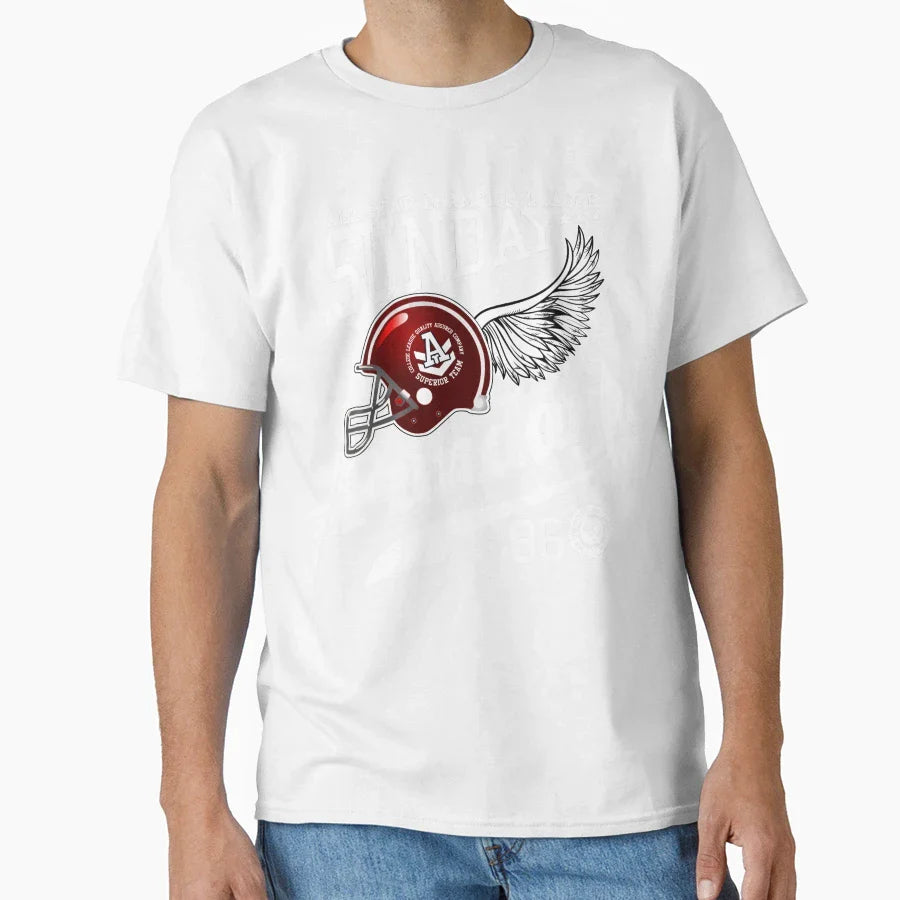 Sunday Funday Sports Wings T-Shirt - Streetwear Style Men Women