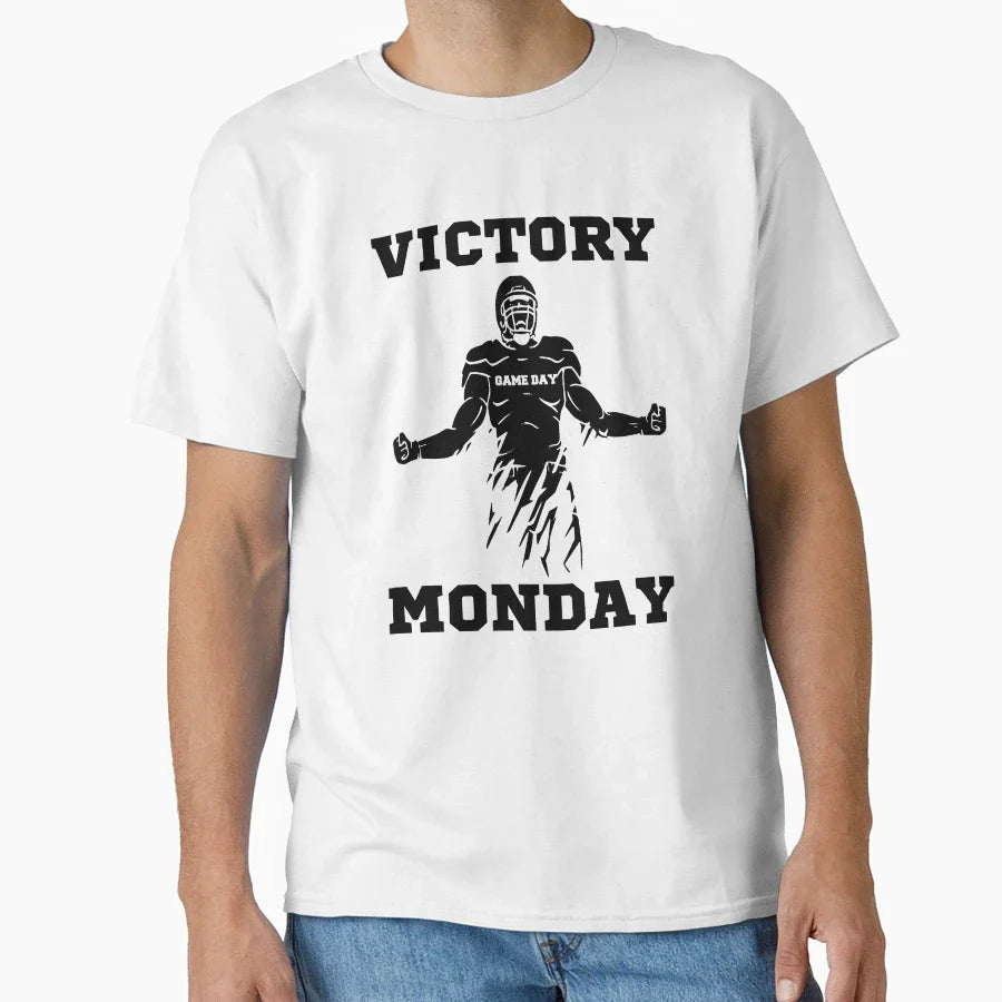 Victory Monday American Football T-Shirt - Trendy Graphic Men Women