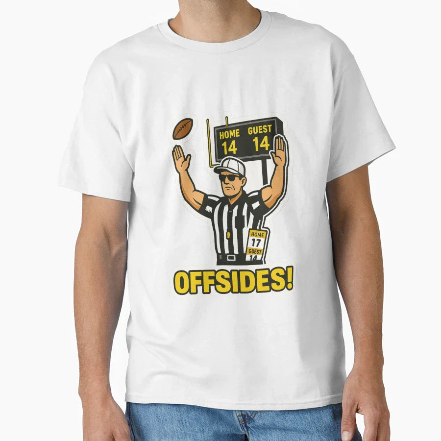 American Football Referee Scoreboard T-Shirt - Graphic Print Unisex