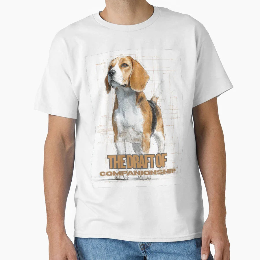 Blueprint Digital Art T-Shirt - Fun Novelty Design Unisex