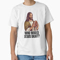 Who Would Jesus Draft Funny Nfl Fantasy T-Shirt - Unique Graphic Unisex
