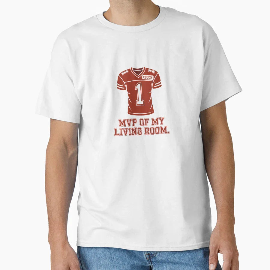 Living Room Mvp Football Jersey T-Shirt - Unique Graphic Unisex