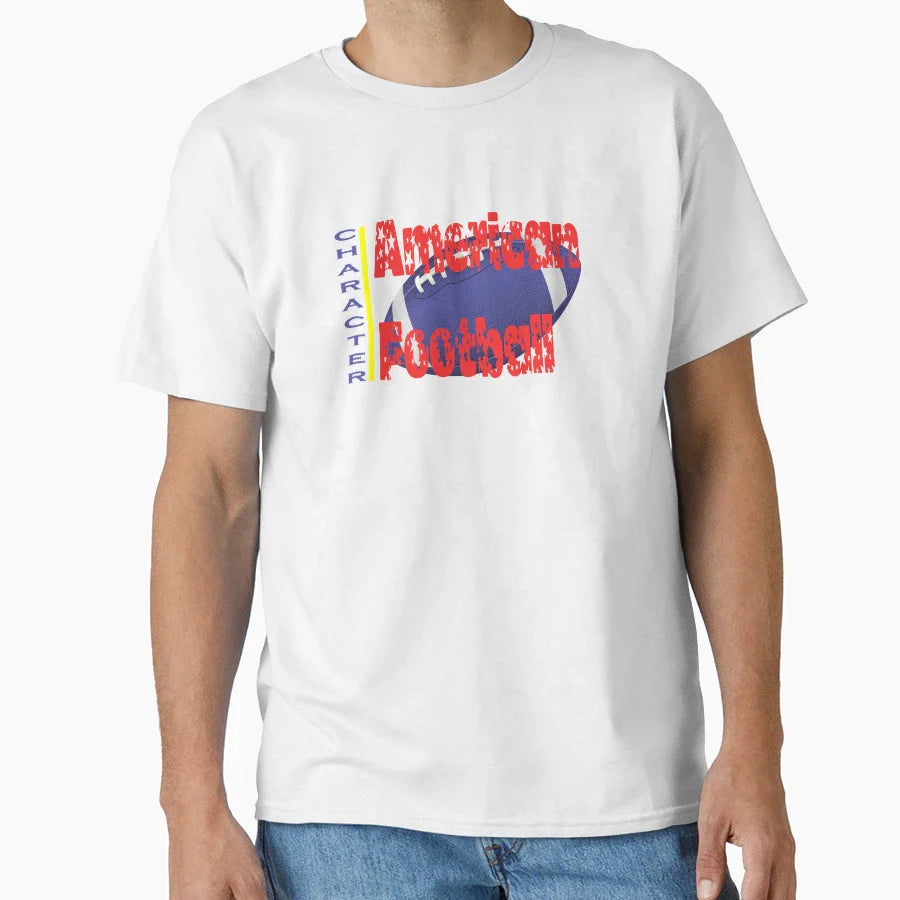 American Football Character T-Shirt - Custom Art Print for Adults