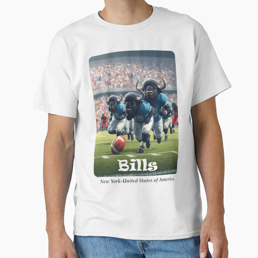 American Football Team Playing T-Shirt - Aesthetic Graphic Men Women