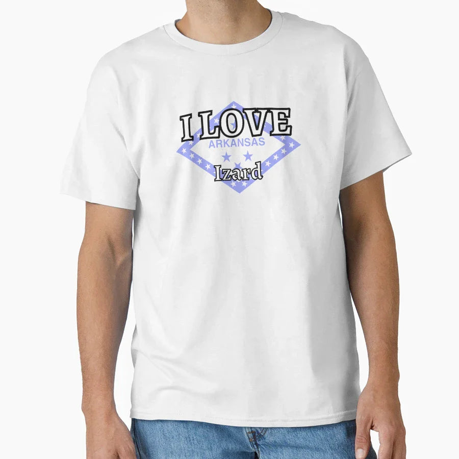 I Love Izard Arkensas County T-Shirt - Casual Everyday Wear Men Women