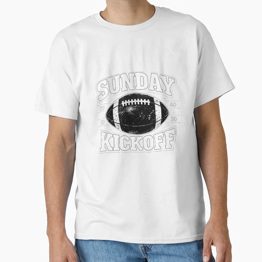 Sunday Kickoff Football T-Shirt - Custom Art Print for Adults