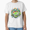 Colorful Football Stadium City T-Shirt - Minimalist Print Unisex