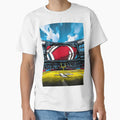 Illuminated Football Stadium Packed T-Shirt - Custom Art Print for Adults