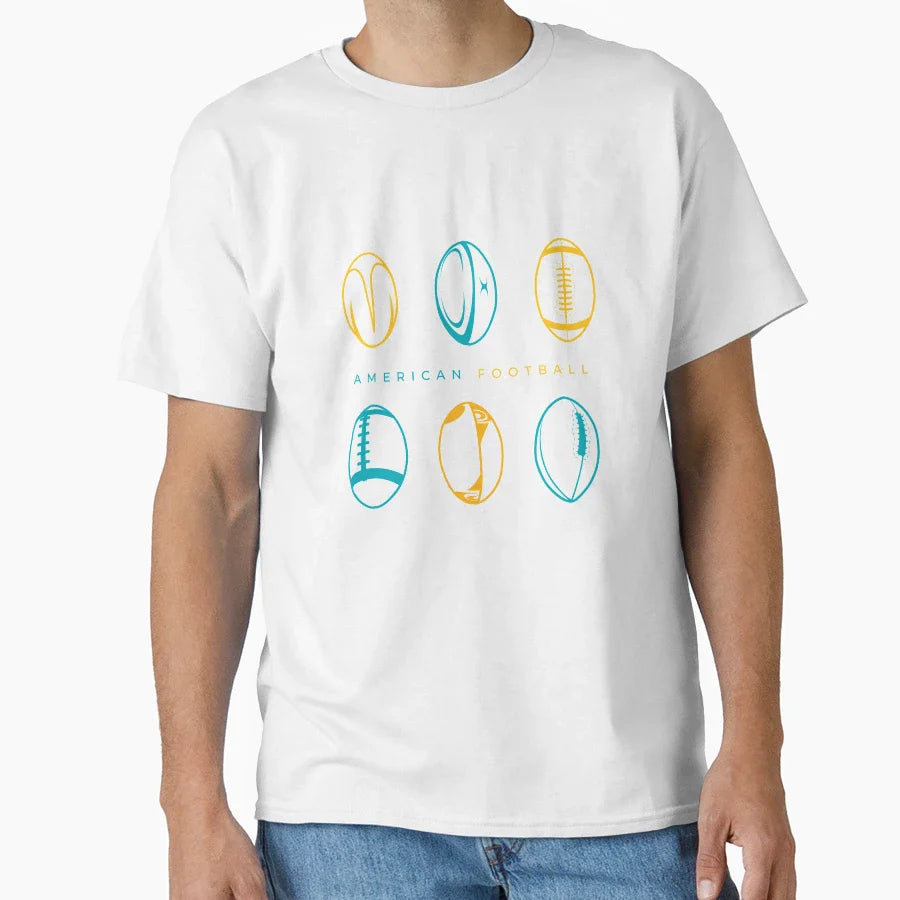 American Football Rugby T-Shirt - Trendy Graphic Unisex