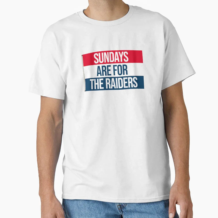 Sundays Are Raiders T-Shirt - Streetwear Style for Adults