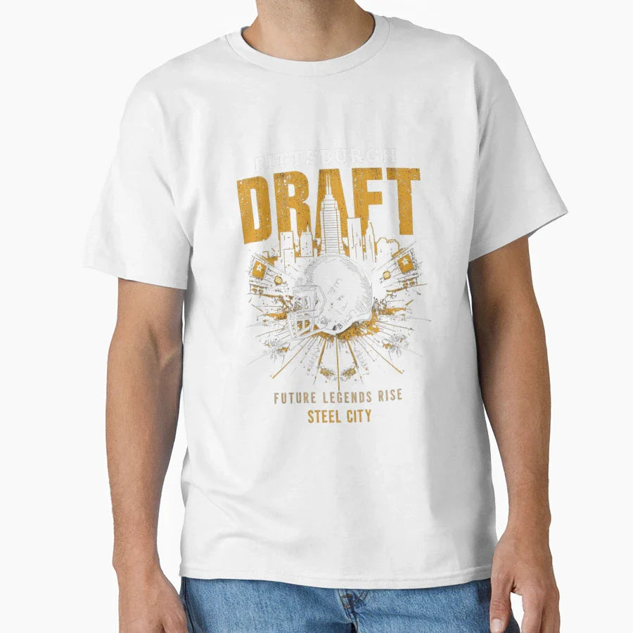 Pittsburgh Draft 2026 Football T-Shirt - Casual Everyday Wear for Adults