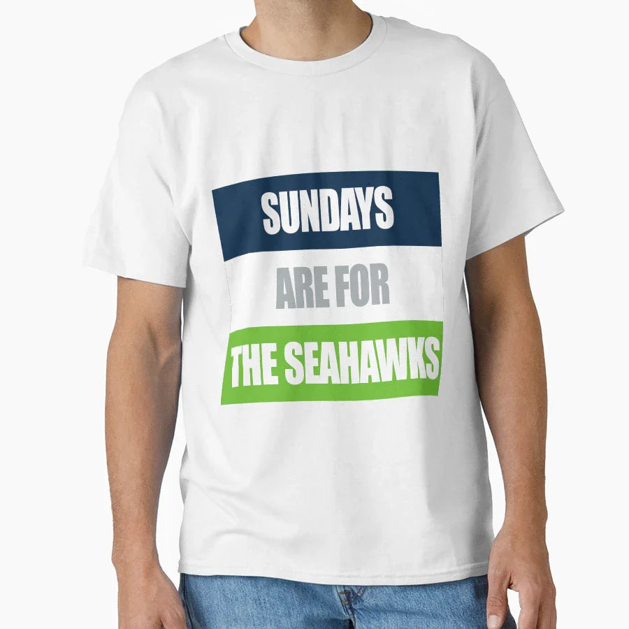 Sundays Are Seahawks T-Shirt - Custom Art Print for Adults
