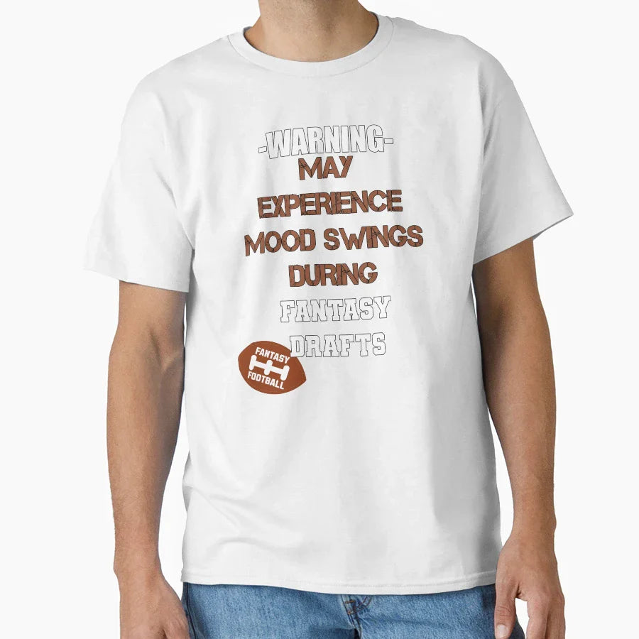 Funny Fantasy Football Draft T-Shirt - Minimalist Print Unisex