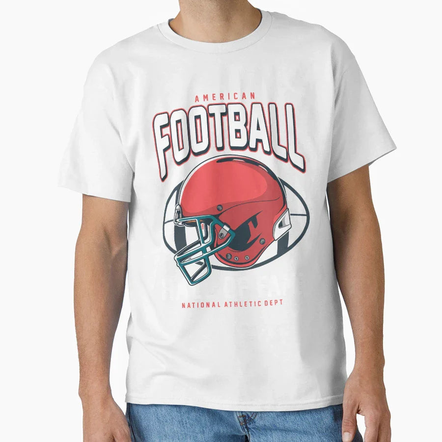 American Football Game Hall Fame T-Shirt - Casual Everyday Wear Men Women