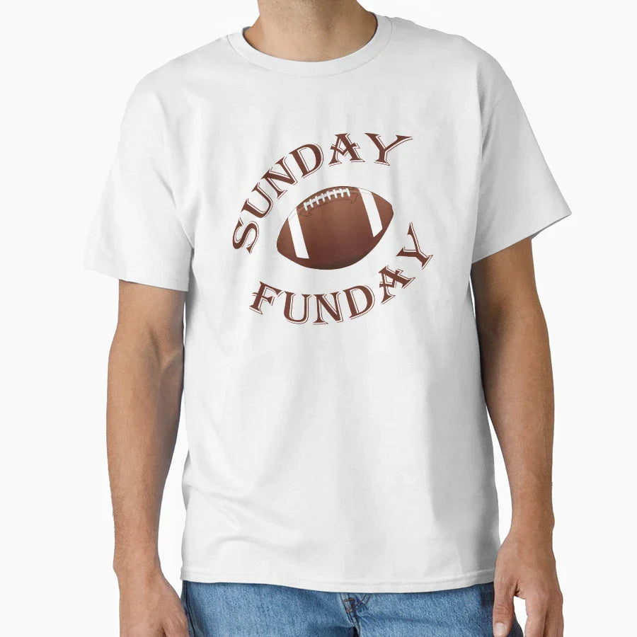 Sunday Funday Football Sport Short T-Shirt - Fun Novelty Design Men Women