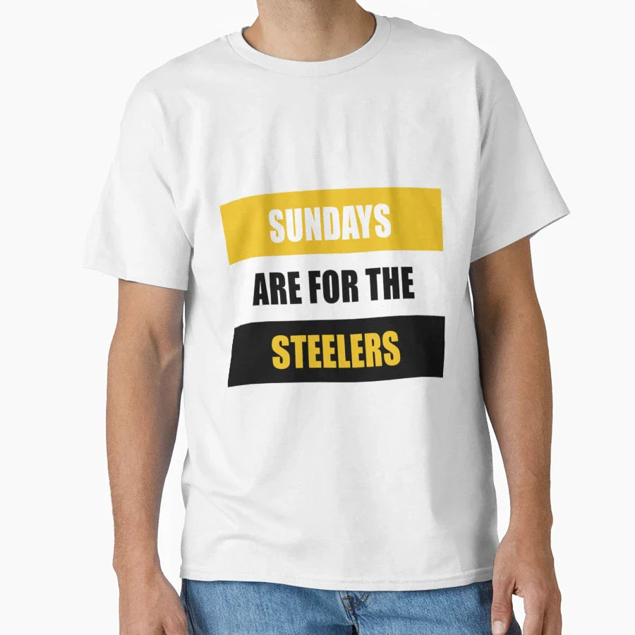 Sundays Are Steelers T-Shirt - Fun Novelty Design for Adults
