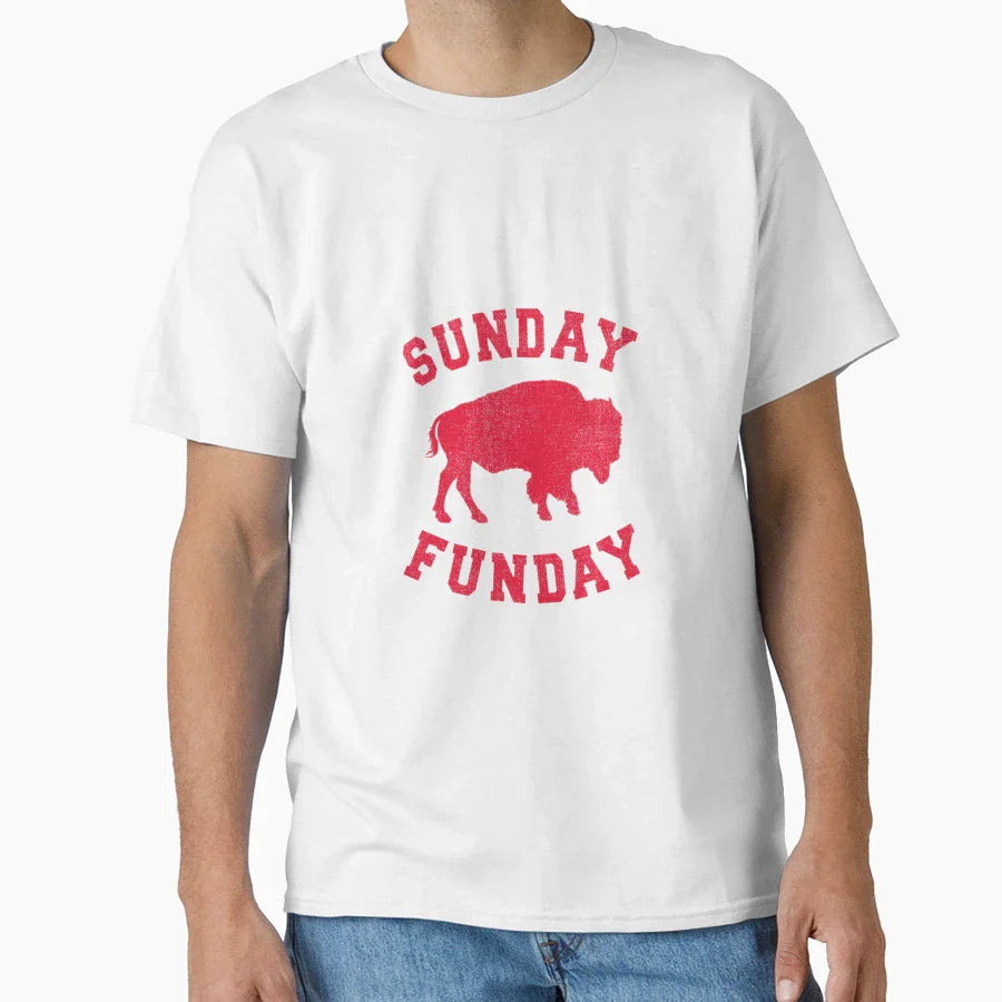 Sunday Funday 716 Buffalo New York Bflo T-Shirt - Aesthetic Graphic Unisex