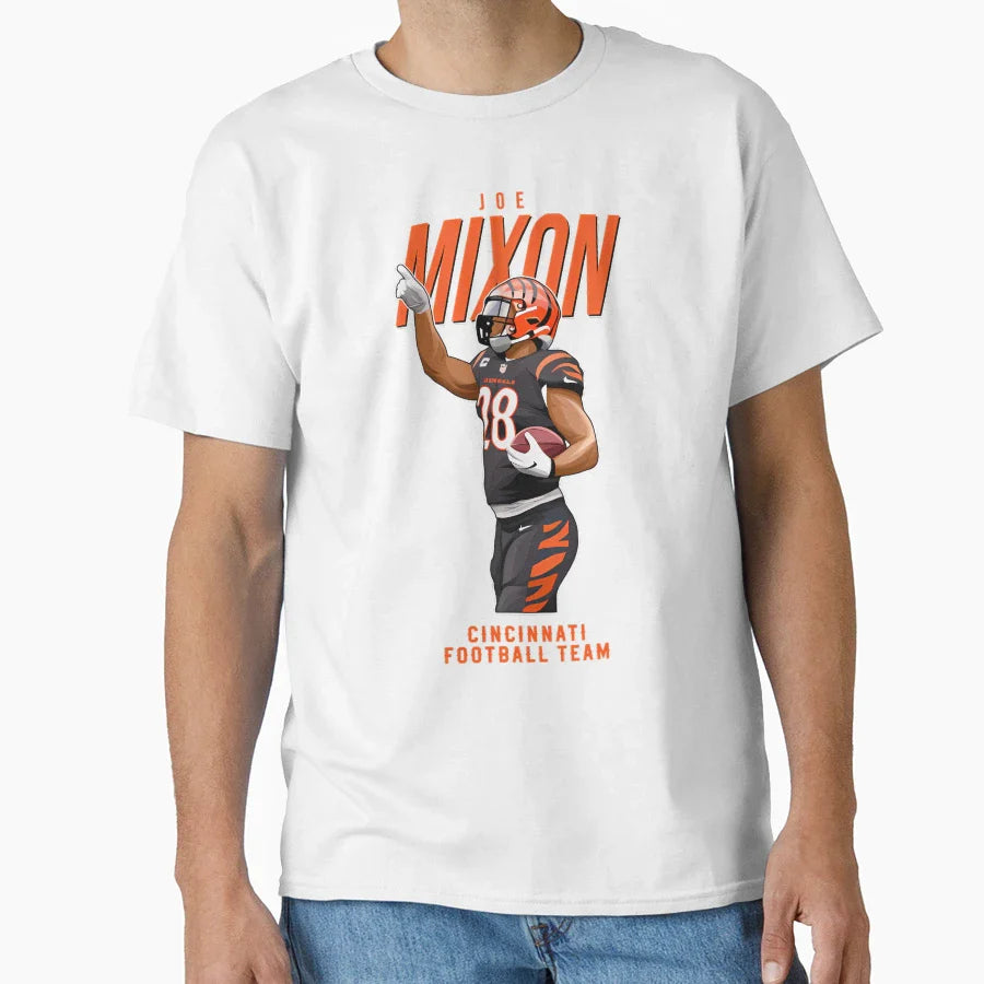 Joe Mixon 28 Cincinnati Football T-Shirt - Casual Everyday Wear Men Women
