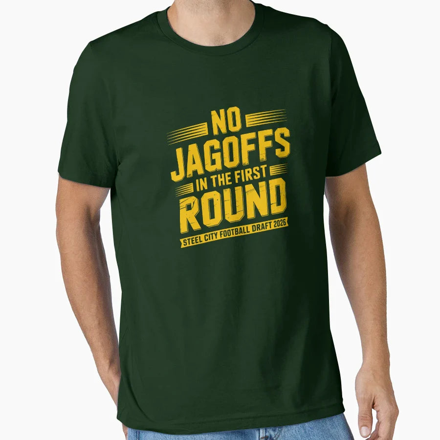 No Jagoffs First Round Football T-Shirt - Streetwear Style for Adults