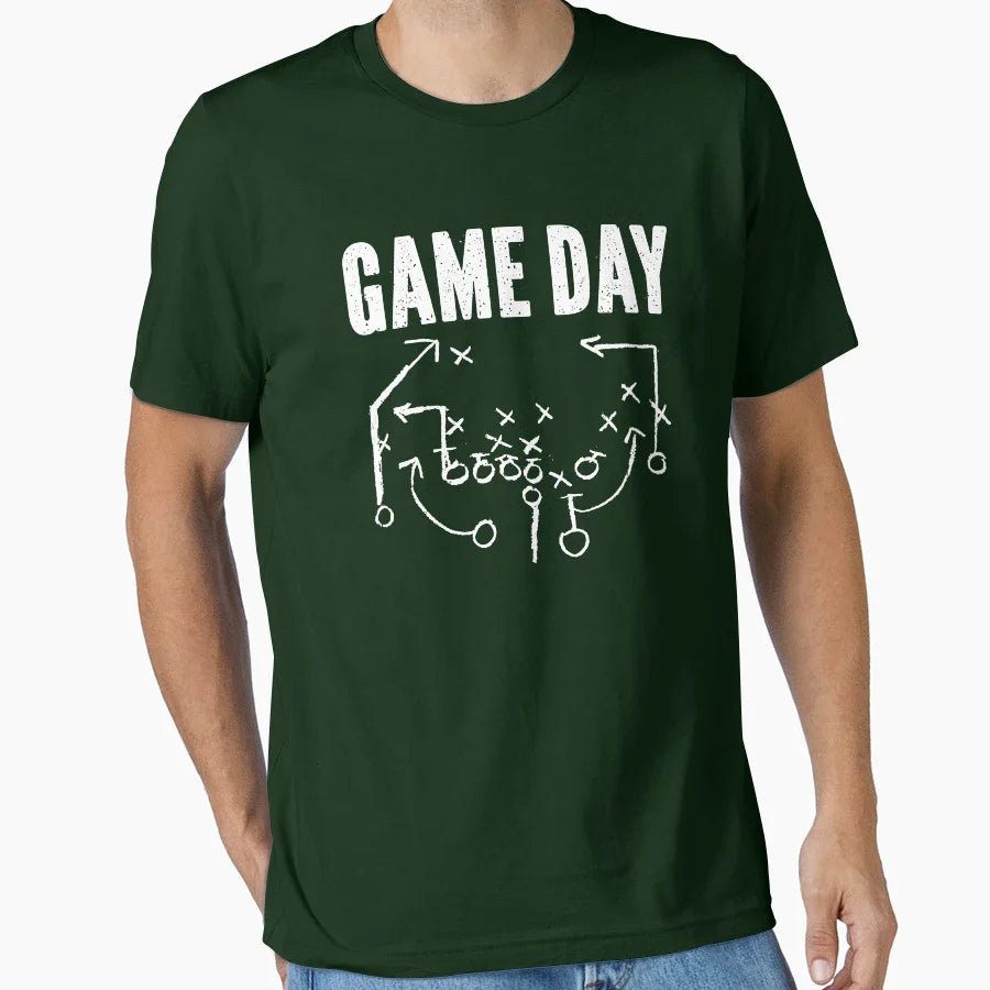 Game Day Funny Football Playbook Fantasy T-Shirt - Minimalist Print Unisex