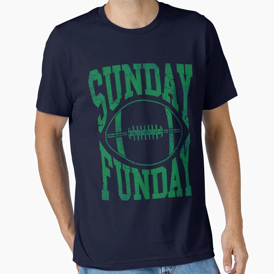 Sunday Funday Football T-Shirt - Graphic Print Unisex