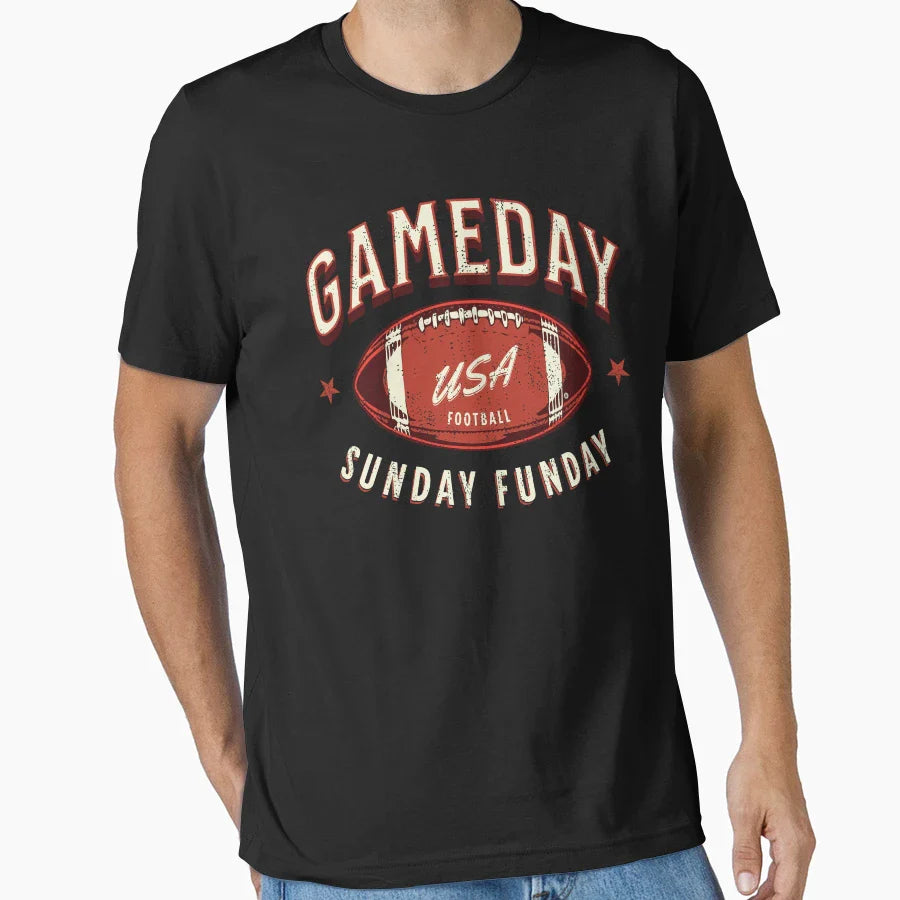 Sunday Funday Football T-Shirt - Trendy Graphic Unisex