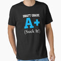 Draft Grade Suck It Fantasy Football T-Shirt - Minimalist Print Unisex