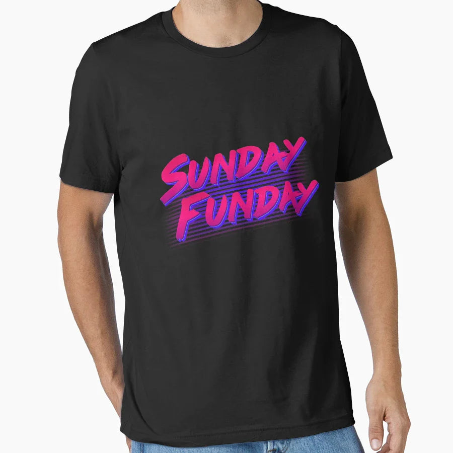 Sunday Funday T-Shirt - Minimalist Print Men Women