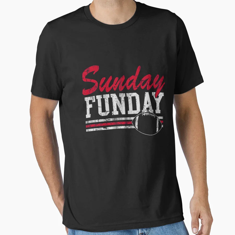 Sunday Funday Football T-Shirt - Minimalist Print Unisex