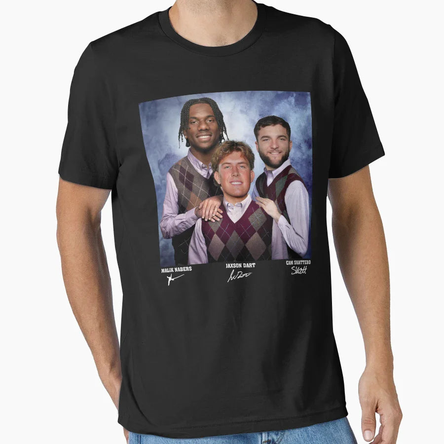 Jaxson Dart Cam Skattebo Malik Nabers T-Shirt - Novelty Apparel for Adults