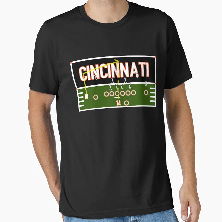 Cincinnati Touchdown T-Shirt - Minimalist Print Men Women