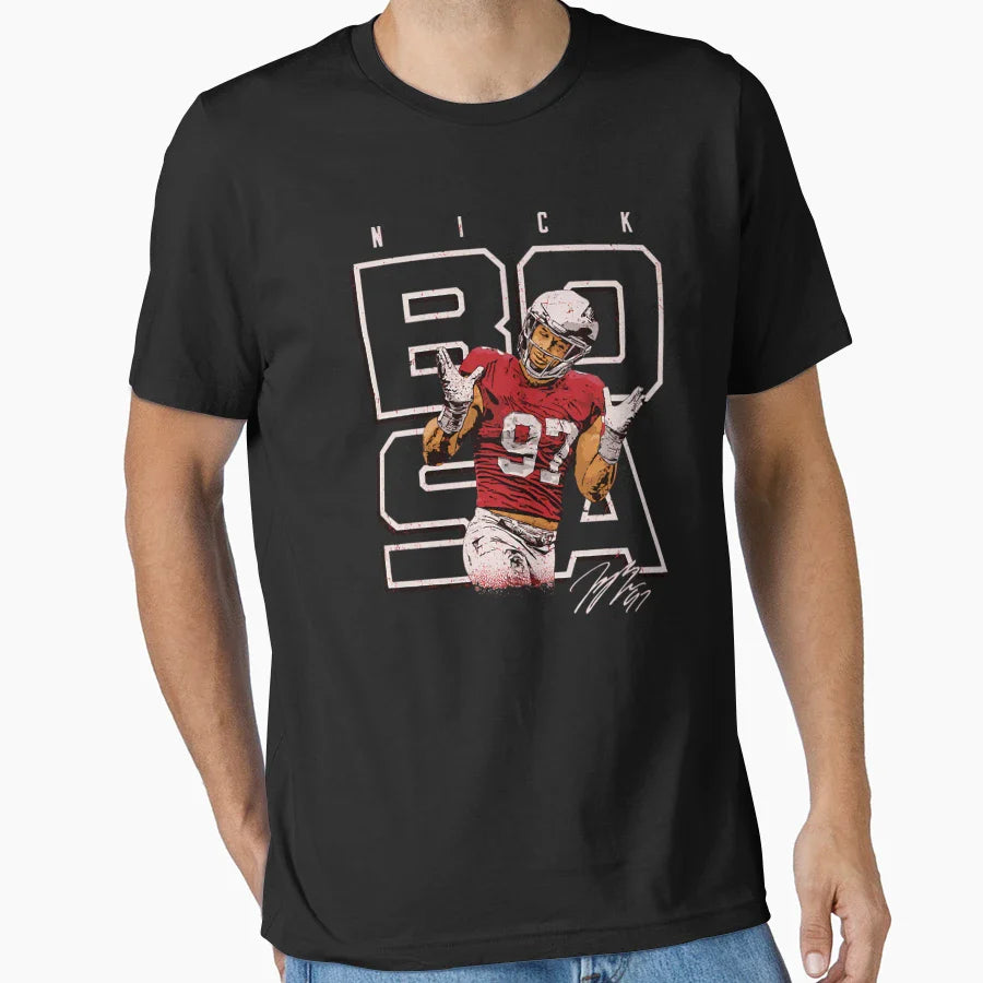 Defensive End 97 Player Footbal T-Shirt - Fun Novelty Design Men Women