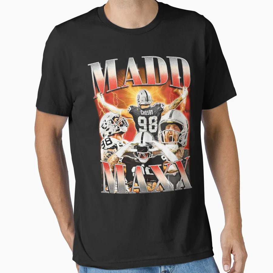 Minimalist 90S Madd Ma Xx Football T-Shirt - Custom Art Print Men Women