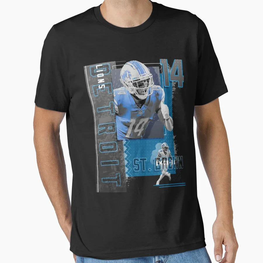 Amon Sport Ra Sport St Brown Football T-Shirt - Unique Graphic Unisex