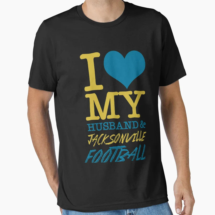 I Love My Husband And Jacksonville T-Shirt - Minimalist Print Men Women