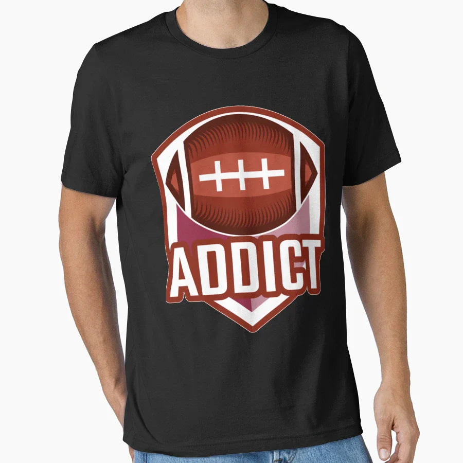 Football Addict Football Lovers Gifts T-Shirt - Trendy Graphic for Adults